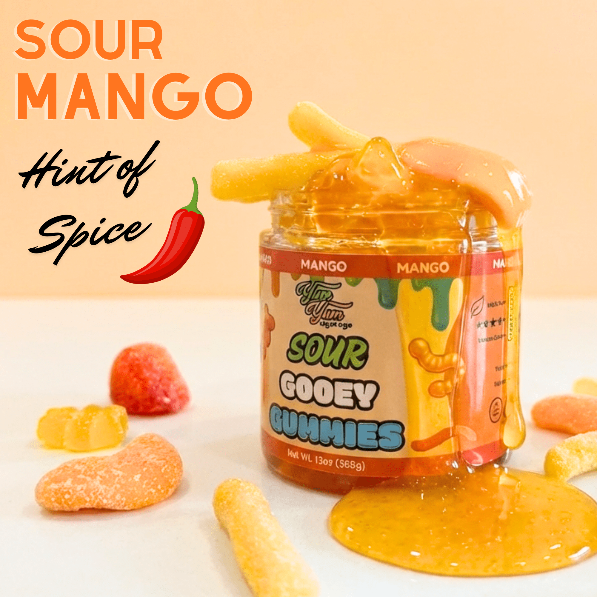 Sour Gooey Gummies – Blue Raspberry, Wild Cherry & Green Apple Candy | Yum Yum Candy Shop